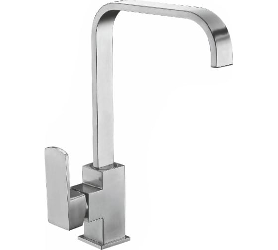 Изображение товара Смеситель для кухни MELANA нержавеющая сталь, однорычажный, сатин, высокий излив 8113