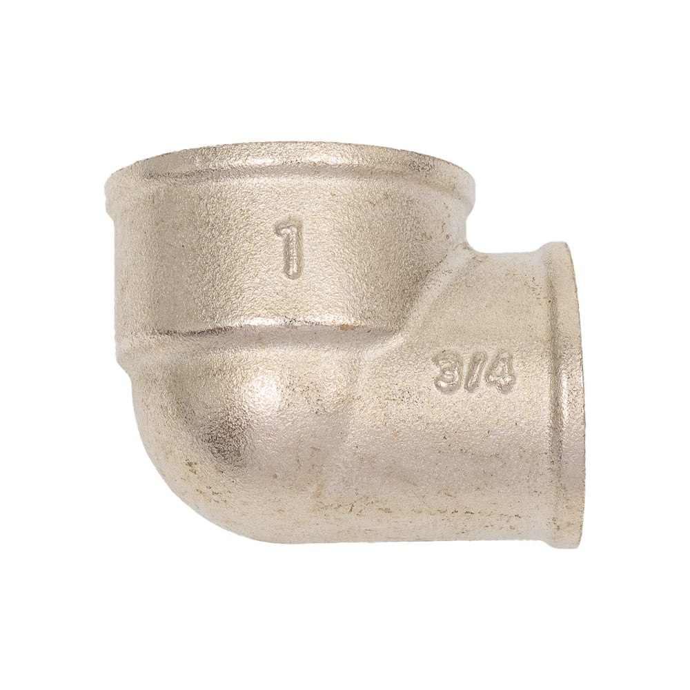 Изображение товара Угольник латунный SantechSystems 1-3/4 дюйма никелированный внутренняя резьба