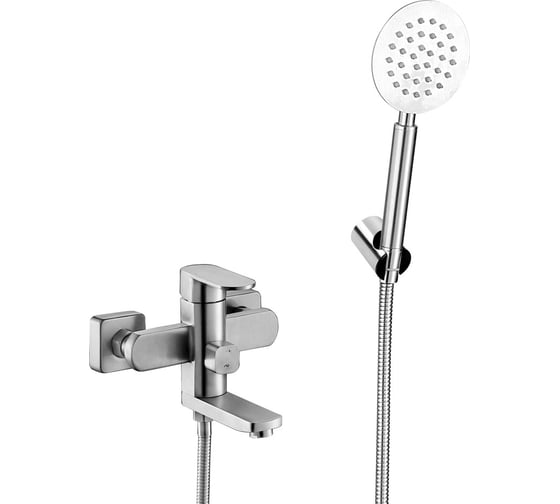 Изображение товара Смеситель для ванны MELANA Stello нерж.сталь, однорычажный, сатин, литой излив 610305