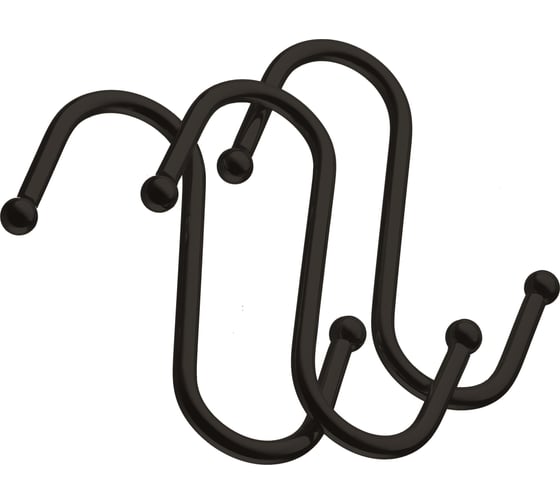 Изображение товара Комплект больших крючков Lemax 3 шт. черный матовый LE 311B BL