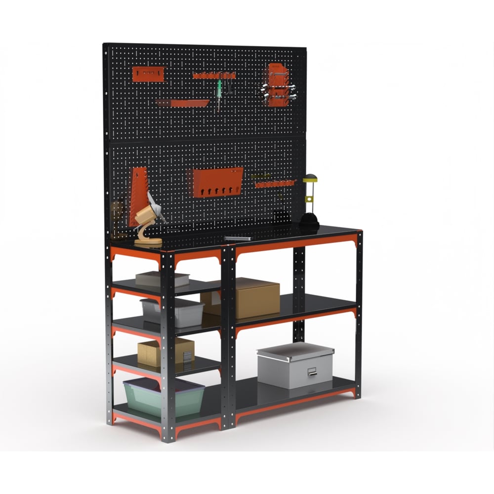 Изображение товара Стол-верстак Металекс KIT 950х1600 с бок. полками