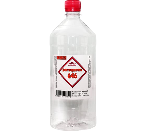 Изображение товара Растворитель RPG 646 ТУ, ПНД 1 л. 4650098651699