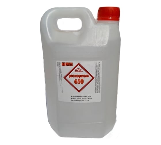 Изображение товара Растворитель RPG 650, канистра 3 л. 4650098651408