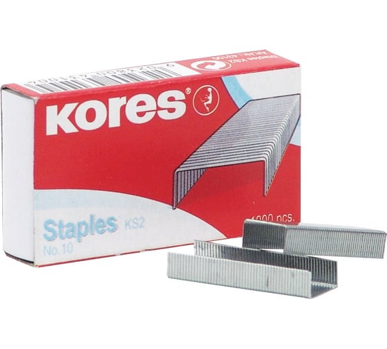 Изображение товара Скобы для степлера Kores N10 никелированные 2-20 лист. 1000 шт в упаковке 60914