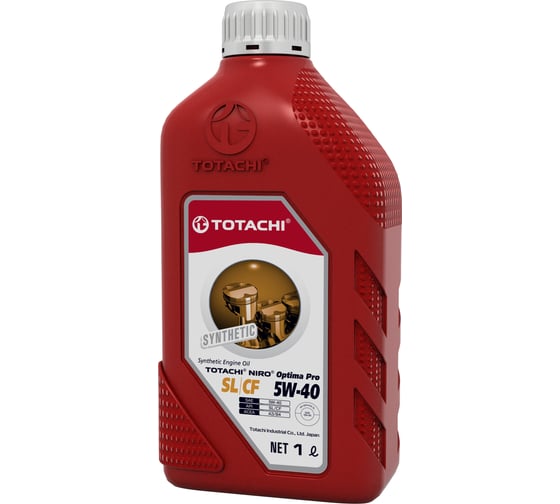 Изображение товара Моторное масло TOTACHI NIRO Optima PRO Synthetic 5w-40 SL/CF пласт. 1л 1C601