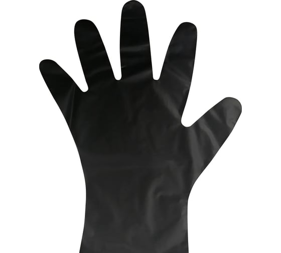 Изображение товара Одноразовые перчатки AVIORA эластомер, черные, размер М, 100 шт. 402-883