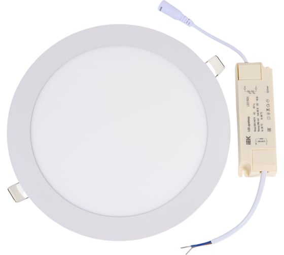 Изображение товара Светильник IEK ДВО 1607 белый, круг LED 18Вт 4000 IP20 LDVO0-1607-1-18-K01