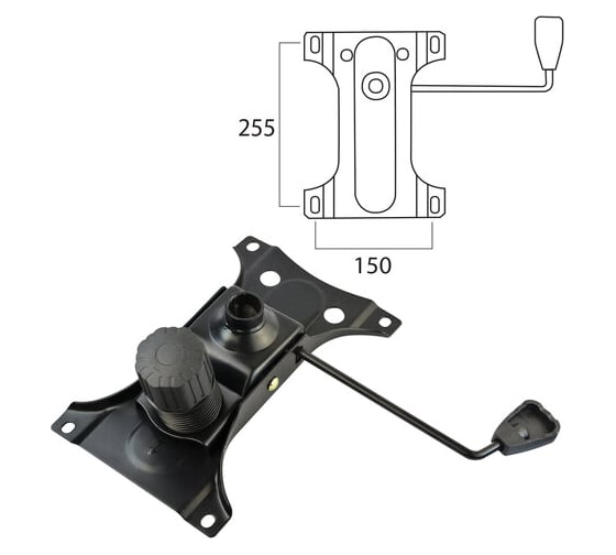 Изображение товара Механизм качания для кресла BRABIX Топ-ган, 150х255 мм межцентровое расстояние крепежа 532006