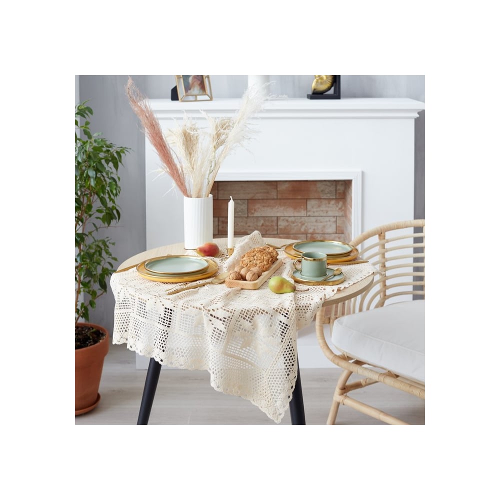 Изображение товара Скатерть Этель Цветы 85х85 см полиэстер не скользящая повседневная