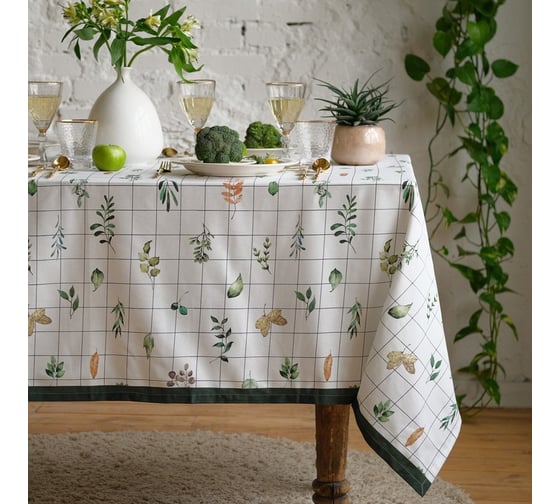 Изображение товара Скатерть Этель Flora 149x250 см, 100% хлопок, саржа 190 г/м2 7561820