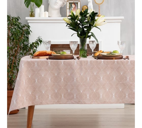 Изображение товара Скатерть Доляна Geometry 144x250 см, 100% хлопок, 164 г/м2 7533941