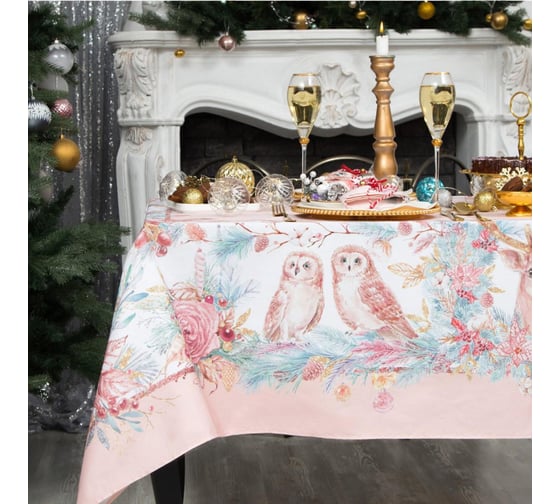Изображение товара Скатерть Этель Pink magic 150x110 см +/-3см с ГМВО, хлопок 100% 4496660