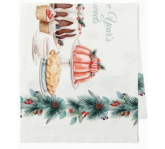 Изображение товара Дорожка Этель  New Years treat 30x70 см, 100% хлопок, саржа 190 г/м2 10658918