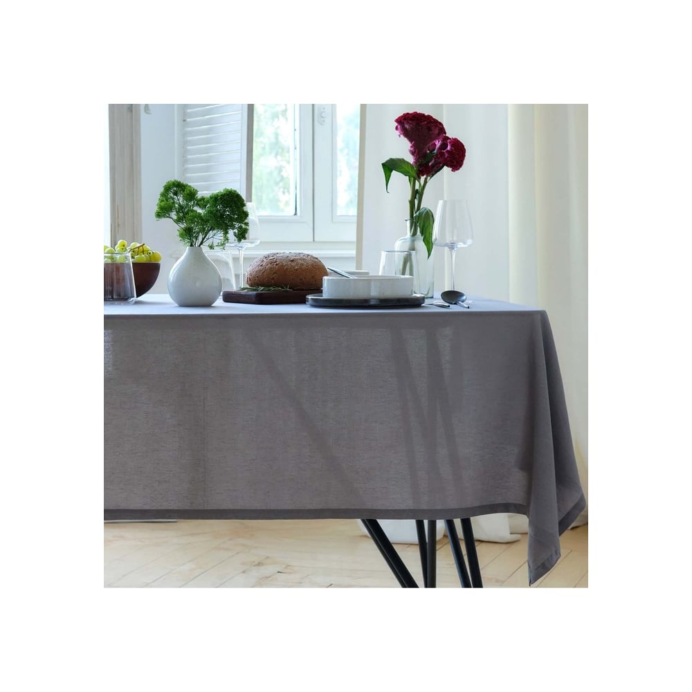 Изображение товара Скатерть Этель ECO серый 136x300 см 70% хл 30% лён