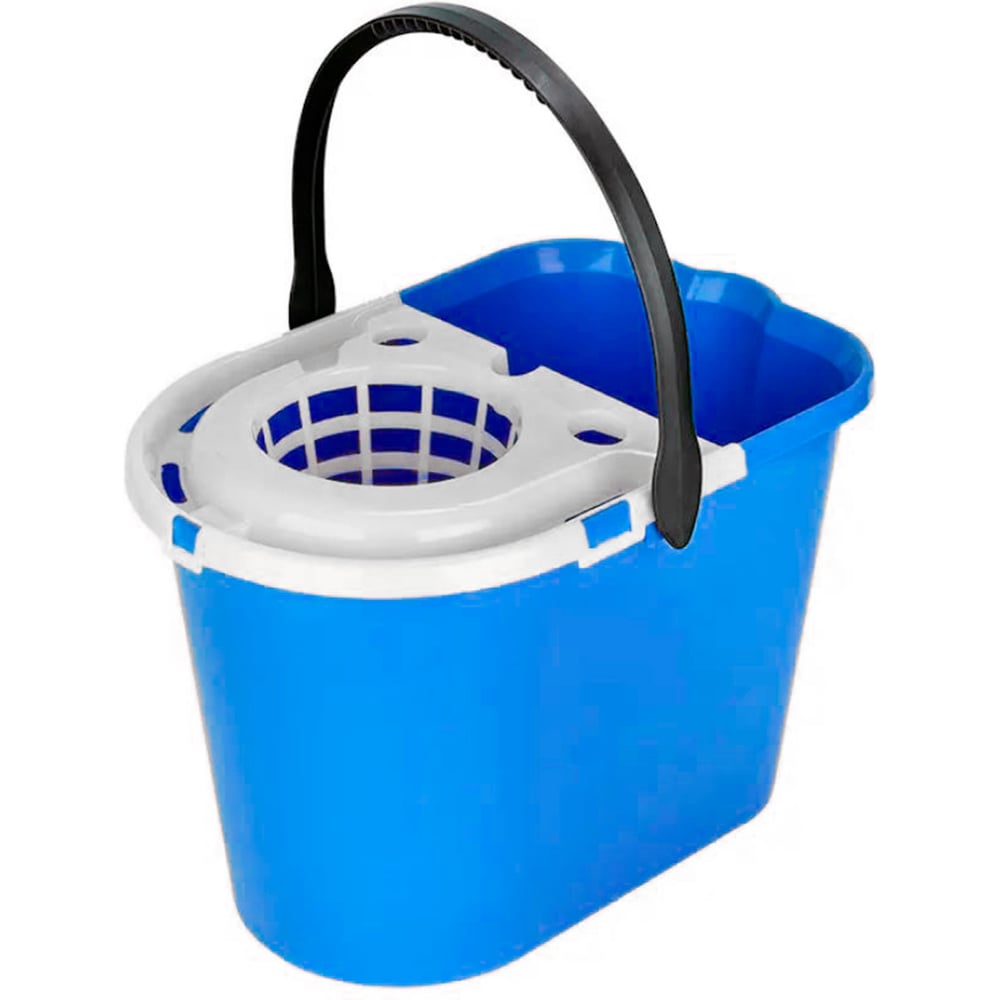 Изображение товара Ведро с отжимом Мультипласт 14л синий MPG8607, практичное и долговечное