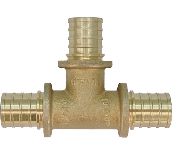 Изображение товара Тройник аксиальный 16×2,2 мм для труб из сшитого полиэтилена PEX-A / PEX-B — латунный фитинг для систем водоснабжения и отопления Millennium TSPR1616