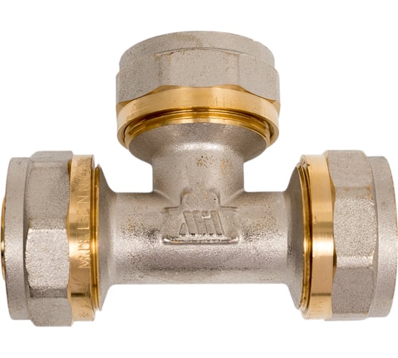 Изображение товара Тройник обжимной для металлопластиковых труб Millennium 26мм х 26мм х 26мм MTS262626