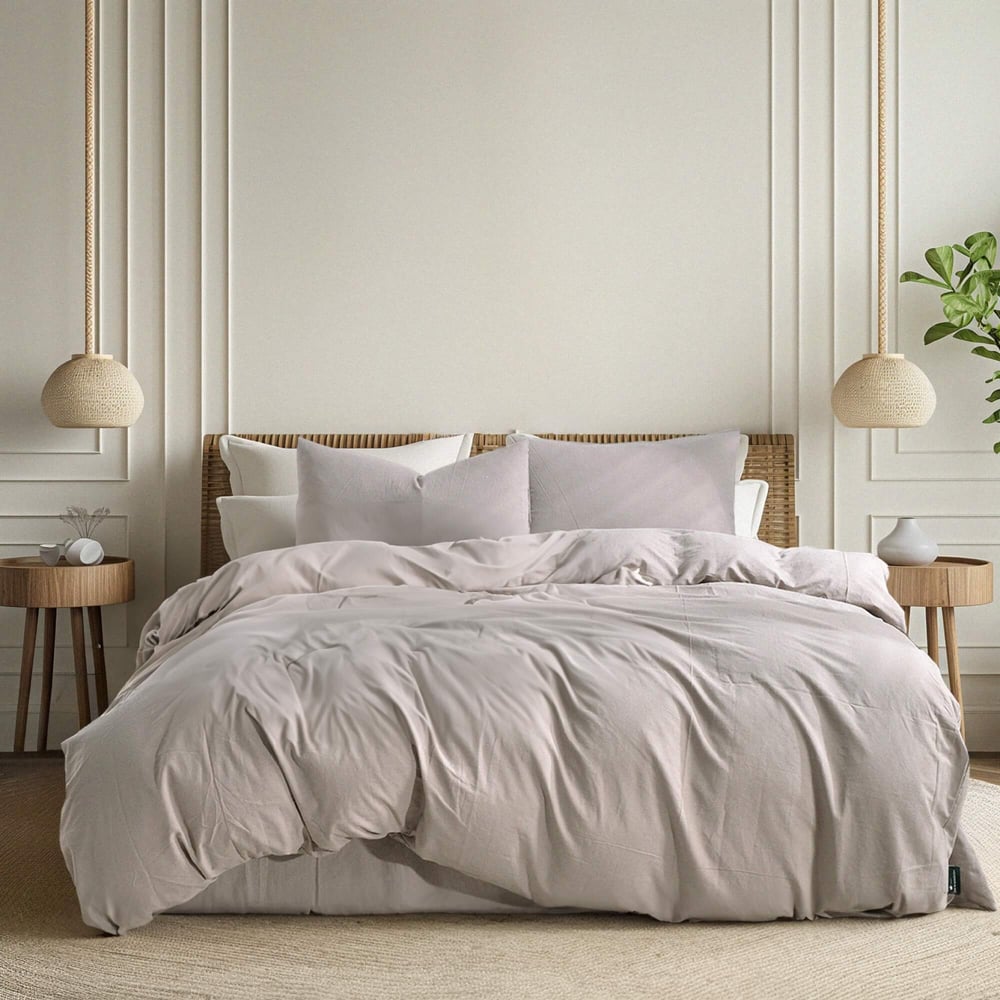 Изображение товара Комплект постельного белья The eleventh kingdom вареный хлопок Евро серый