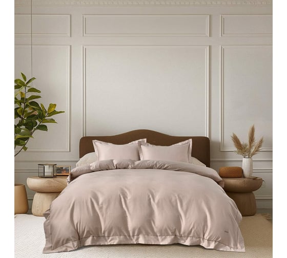 Изображение товара Комплект постельного белья The eleventh kingdom макосатин Евро с нав.50х70 (2) Celene жемчужный 11KDCS2022CE13