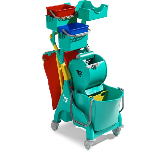 Изображение товара Тележка TTS Nick Plus 310 с ведром 28 л, отжимом Dry 0P066549