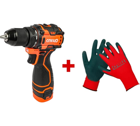 Изображение товара Дрель аккумуляторная Спец БДА-16-Б, (бесщеточный двигатель),16В,2аккум *2,0Ач,металл.патрон 10мм + перчатки СПЕЦ-4129/ВС-136-0272