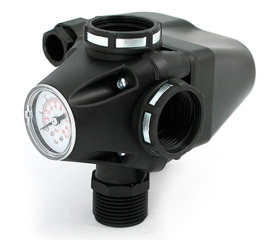 Изображение товара Реле давления с манометром PM5-3W 1-5 бар с тройником НВВ 1" Uni-Fitt 262D0105