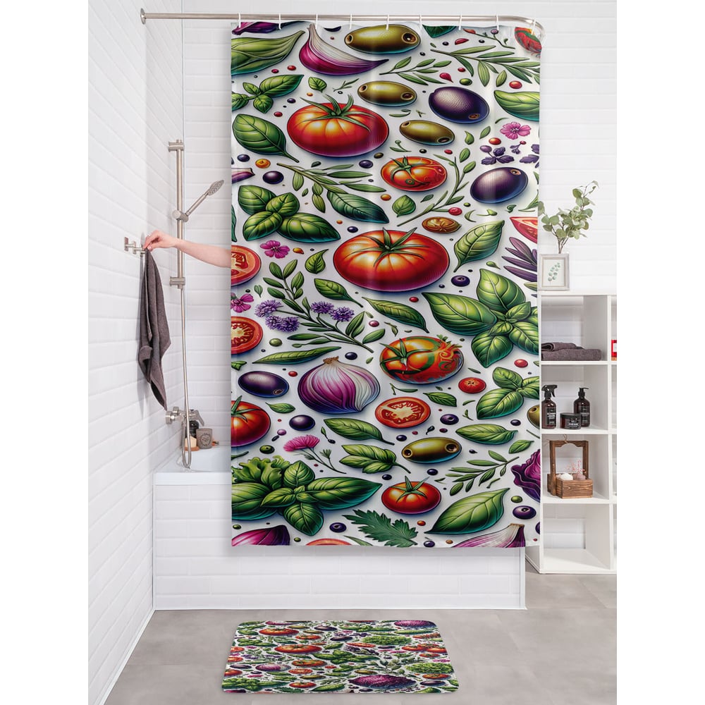 Изображение товара Штора для ванной тканевая JOYARTY 180x200 см, водоотталкивающая