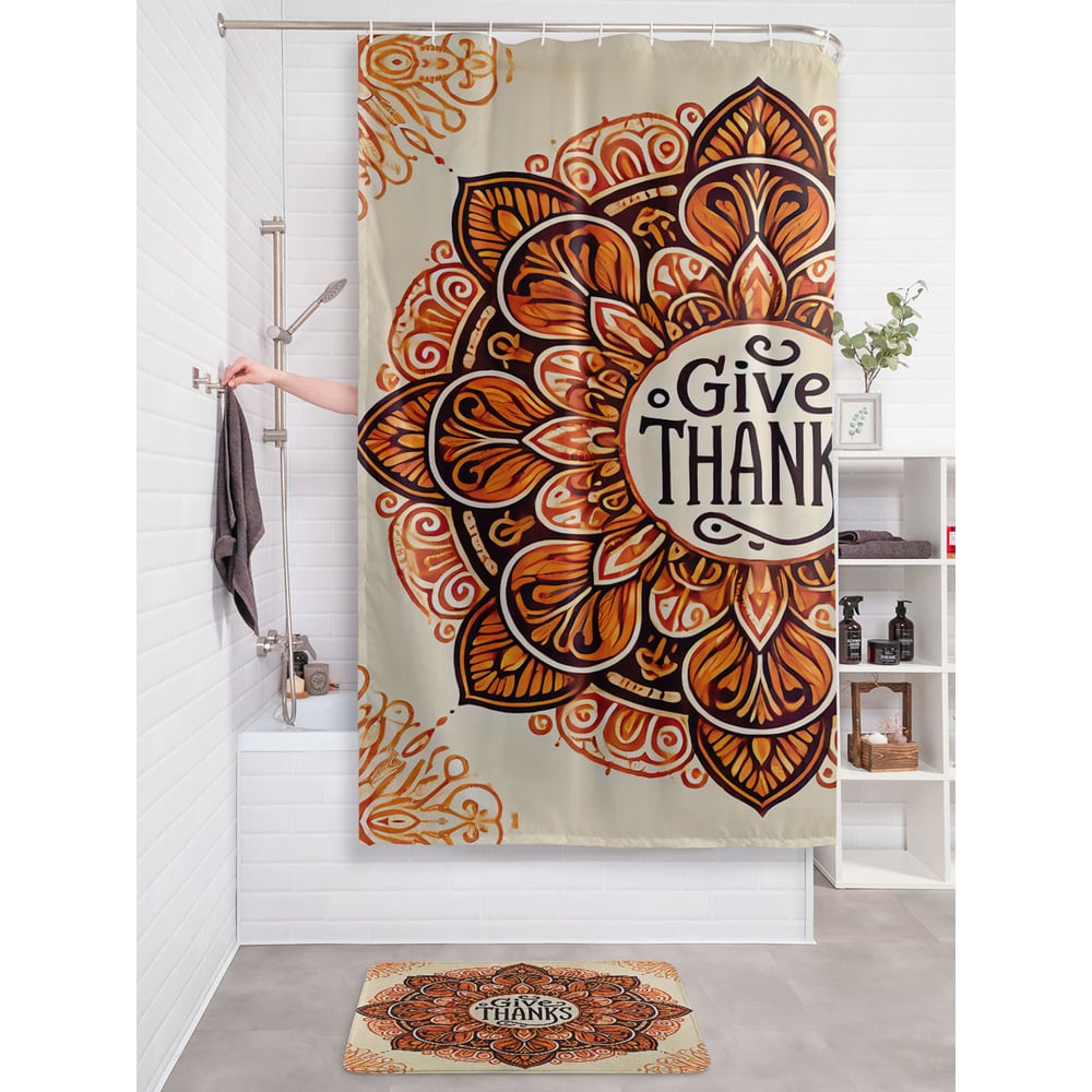 Изображение товара Штора занавеска для ванной JOYARTY 180x200 см