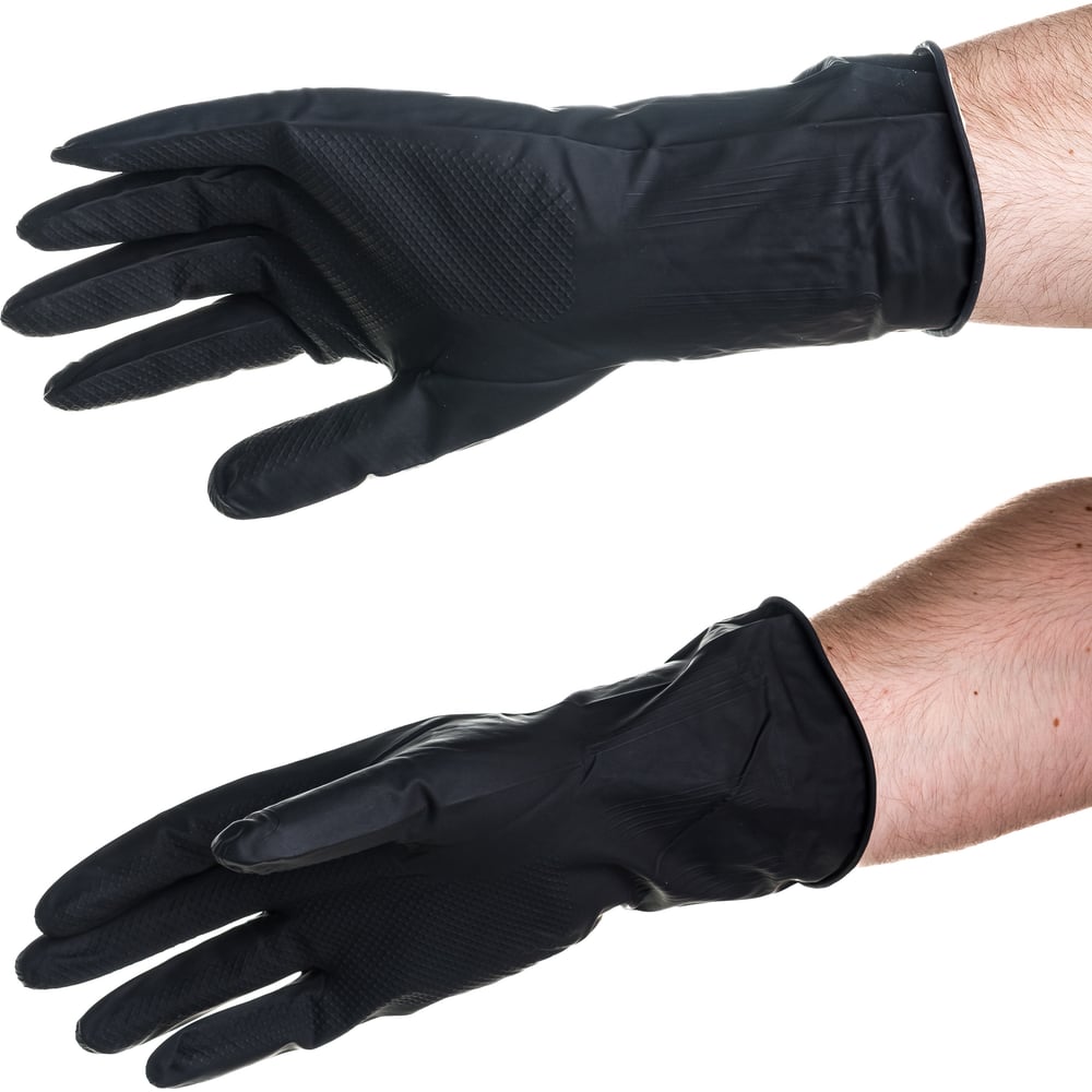 фото Резиновые кислотощелочестойкие перчатки tech-krep