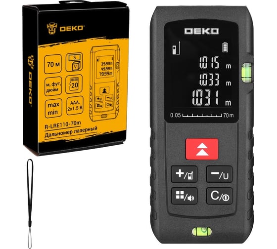 Изображение товара Лазерный дальномер DEKO R-LRE110-70m 083-3600