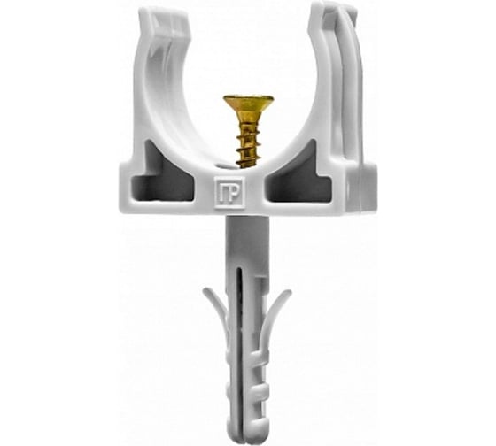 Изображение товара Крепеж-клипса с дюбелем и саморезом Промрукав серая, д32, 10 шт PR13.0310