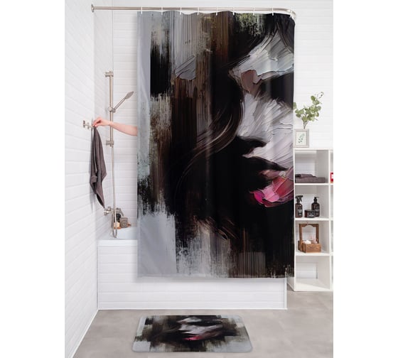 Изображение товара Штора для ванной тканевая JOYARTY "Рисунок девушки" 180x200 см sc_sd3573