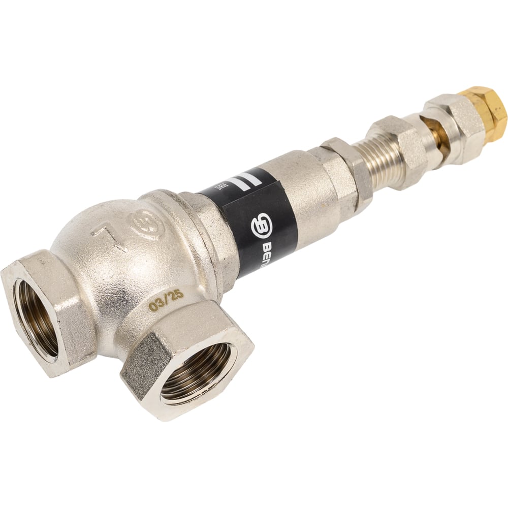 Изображение товара Угловой предохранительный клапан Benarmo латунь никелирование Ду15