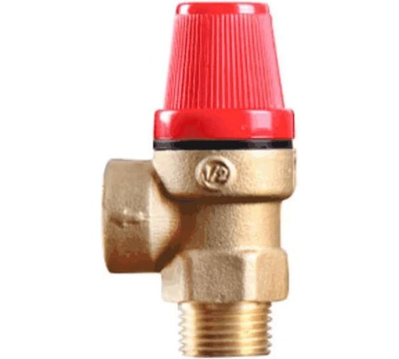 Изображение товара Клапан предохранительный Benarmo угловой, латунь, Ду15x15 р/м, Рср3 120-6994