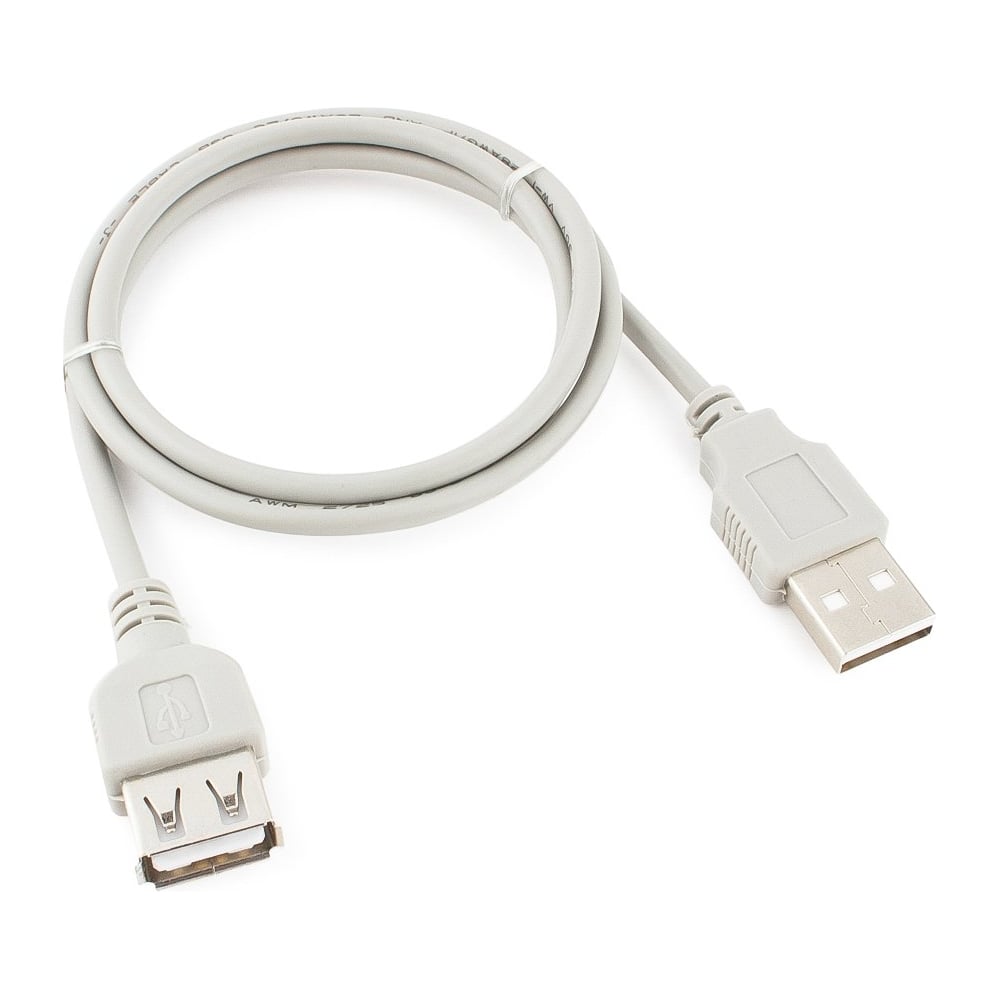 Изображение товара Кабель-удлинитель USB 2.0 Cablexpert 75 см серый для расширения подключения устройств