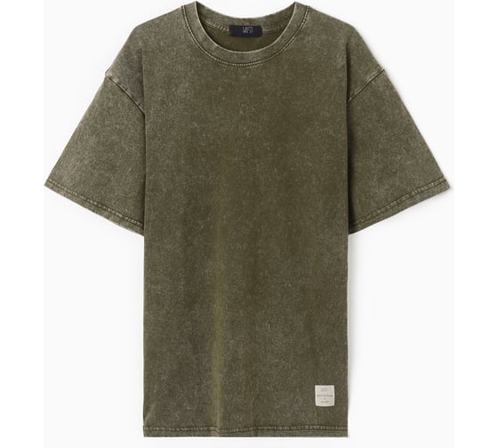 Изображение товара Футболка мужская MIST из вареного хлопка, цвет зеленый, размер M 10637294