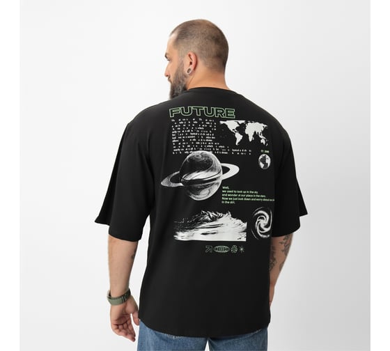 Изображение товара Футболка мужская MIST Future, черный, размер 46 10664165