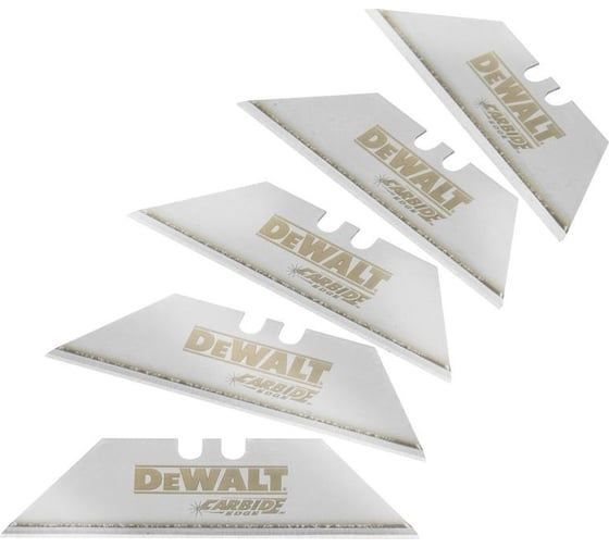 Изображение товара Лезвие трапециевидное закаленное с карбидом вольфрама 5 шт DEWALT DWHT0-11131
