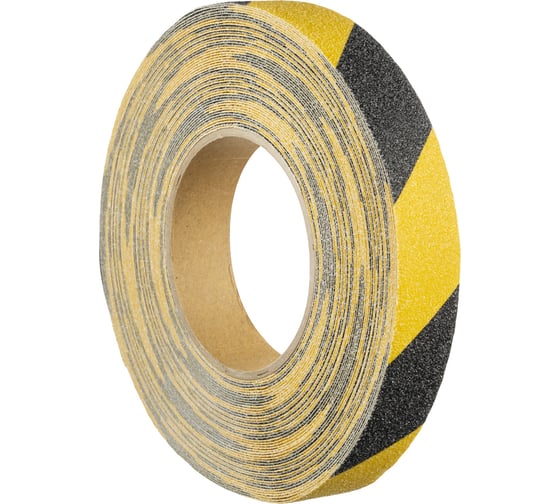 Изображение товара Противоскользящая лента Mehlhose GmbH тип Basic, цвет желто-черный, 25 мм х 18,3 м MAWR025183