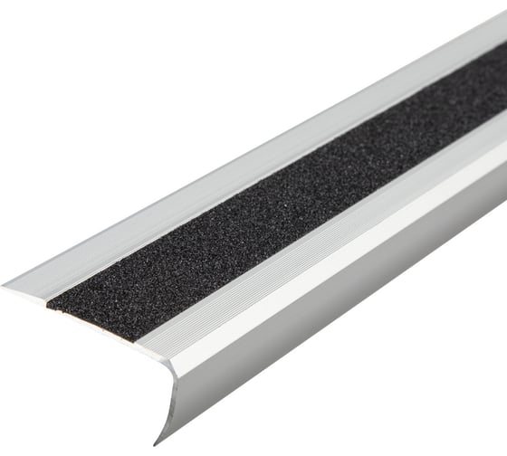 Изображение товара Алюминиевый уголок с противоскользящей лентой Mehlhose GmbH цвет черный 50х25х1000 мм ATM1SF2