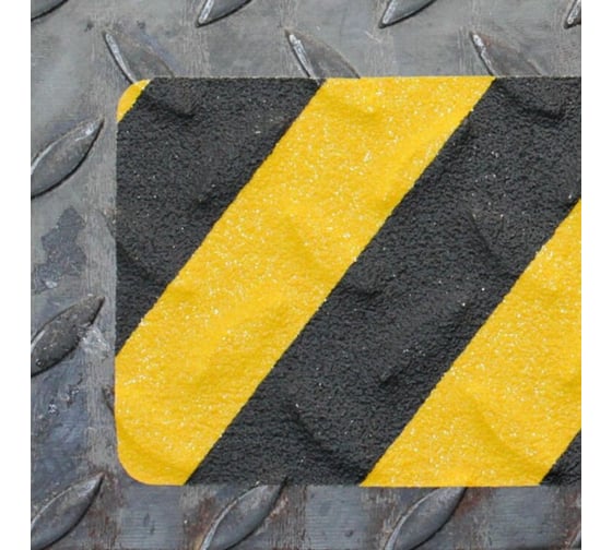 Изображение товара Противоскользящая лента Mehlhose GmbH цвет желто-черный, 25 мм х 18,3 м M2WR025183