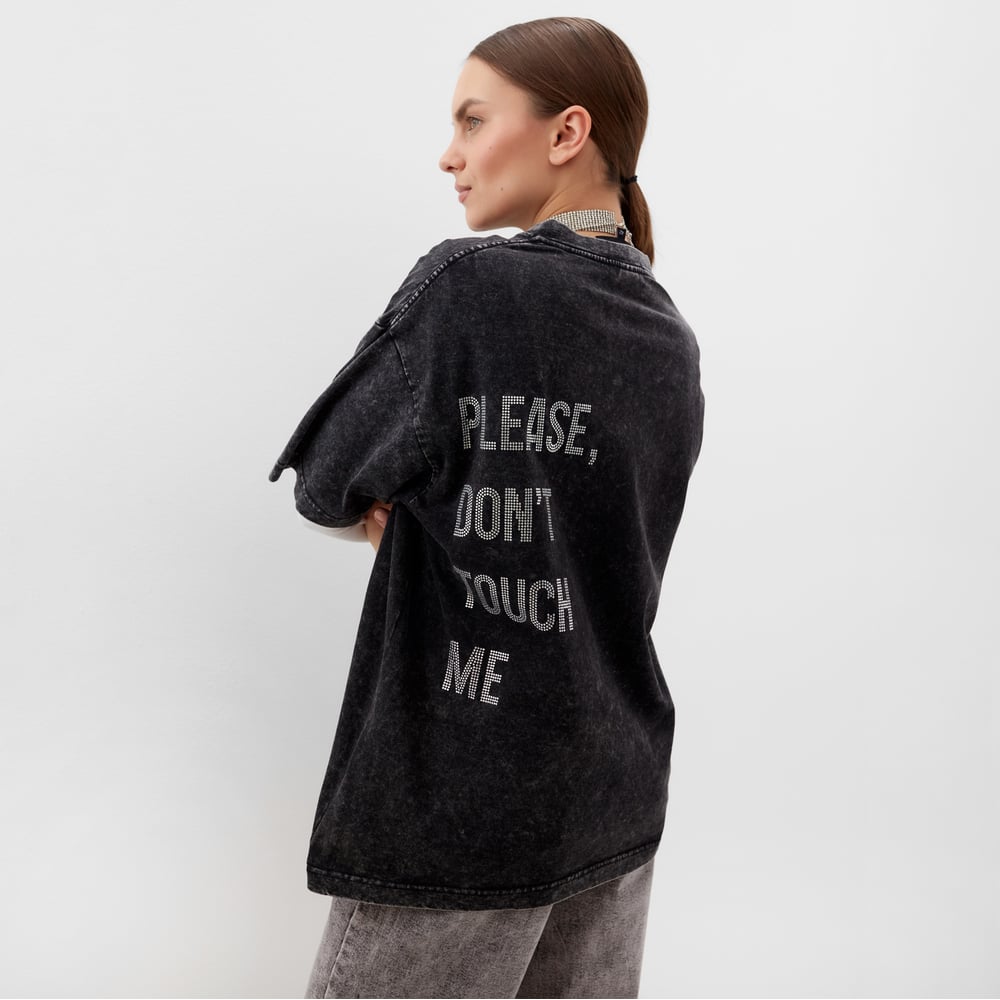 Изображение товара Женская футболка MIST Don't touch me из вареного хлопка для повседневной носки размер L