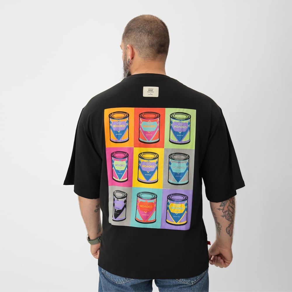 Изображение товара Мужская футболка MIST ГОСТ черная размер 56 из хлопка эластана