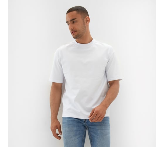 Изображение товара Футболка мужская MINAKU из органического хлопка OVERSIZE FIT цвет белый, размер 50 10499158