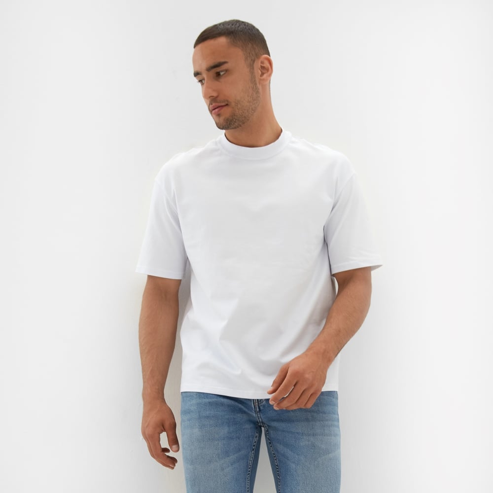 Изображение товара Футболка мужская MINAKU OVERSIZE FIT из органического хлопка белая 48 Изображение товара Футболка мужская MINAKU OVERSIZE FIT из органического хлопка белая 48