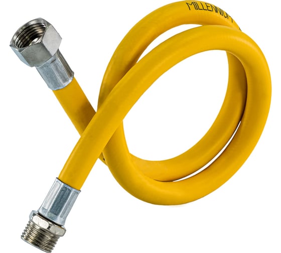Изображение товара Шланг газовый ПВХ Millennium 3,5 м 1/2" гайка/штуцер — гибкая подводка для газовой плиты, котла и колонки — PGPM1235