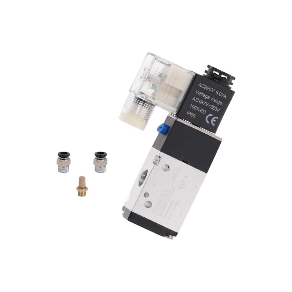 Изображение товара Пневмораспределитель 3V210-08 AC220V 5/2 алюминий 1/4