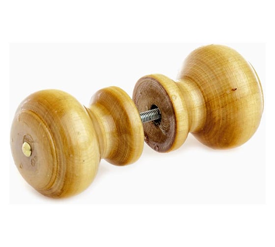 Изображение товара Ручка-кнопка деревянная, лак светлая с малым глазком Дверной Страж ДС65454