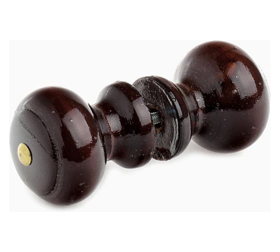 Изображение товара Ручка-кнопка деревянная, лак тёмная с малым глазком Дверной Страж ДС65467