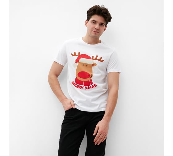 Изображение товара Футболка мужская KAFTAN "Merry Xmas" размер 52 7091285